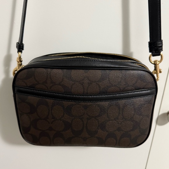 Coach Dark Brown camera Crossbody Bag in signature design - Picture 4 of 10